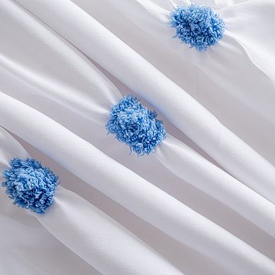 Graceful Embroidered Pinch Pleat Comforter Set