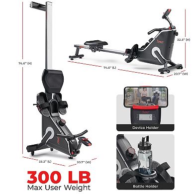 Sunny Health & Fitness Smart Magnetic Rowing Machine