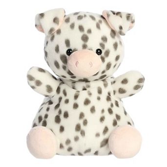 Aurora Large Gray Palm Pals Party Sized 13" Piggles Spotted Piglet Adorable Stuffed Animal