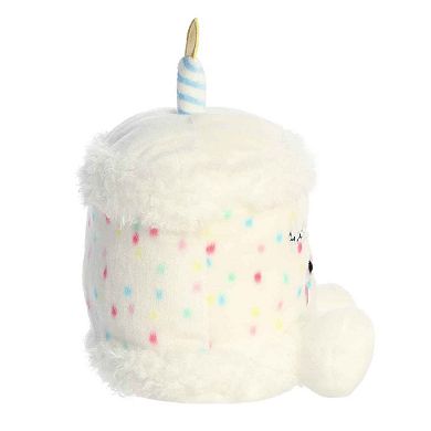 Aurora Large White Palm Pals Party Sized 13" Happy B'Day Cake Adorable Stuffed Animal