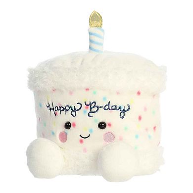 Aurora Large White Palm Pals Party Sized 13" Happy B'Day Cake Adorable Stuffed Animal
