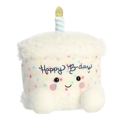 Aurora Large White Palm Pals Party Sized 13" Happy B'Day Cake Adorable Stuffed Animal