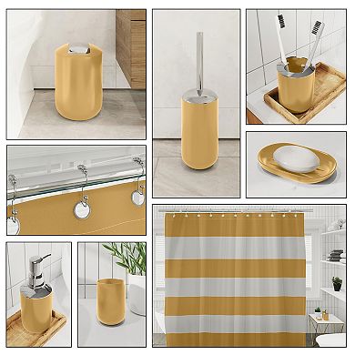 Clara Clark Bathroom Accessories Set with Shower Curtain and Rugs