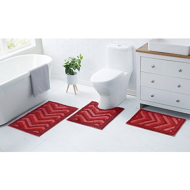 Clara Clark Bathroom Accessories Set with Shower Curtain and Rugs