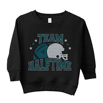 Team Halftime Distressed - Green Toddler Graphic Sweatshirt