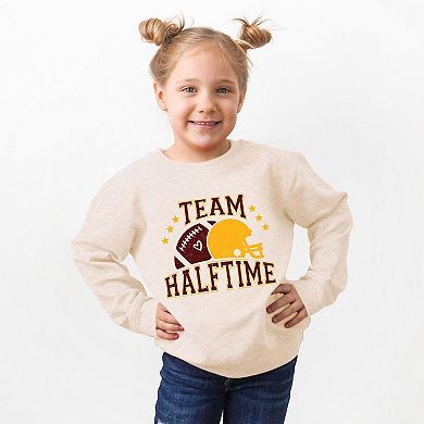Team Halftime Distressed - Maroon Toddler Graphic Sweatshirt