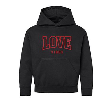 Love Vibes Varsity Youth Graphic Hoodie