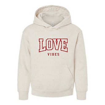 Love Vibes Varsity Youth Graphic Hoodie