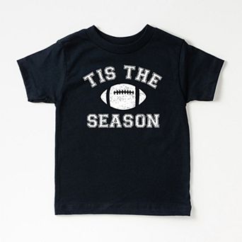 Tis The Season Football Toddler Short Sleeve Graphic Tee