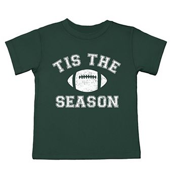 Tis The Season Football Toddler Short Sleeve Graphic Tee
