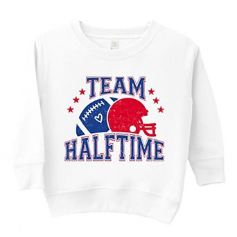 Team Halftime Distressed - Blue Toddler Graphic Sweatshirt
