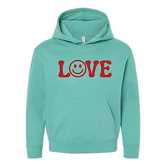Love Smile Youth Graphic Hoodie