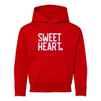 Sweetheart Raised Print Youth Graphic Hoodie