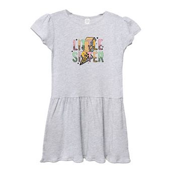Little Sister Lightning Bolt Toddler Girl Dress