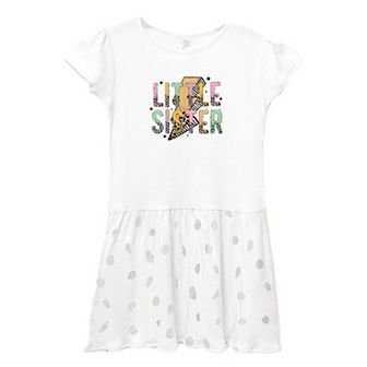 Little Sister Lightning Bolt Toddler Girl Dress