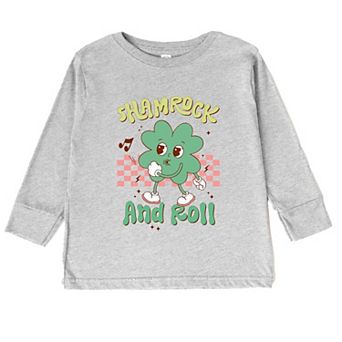 Shamrock And Roll Toddler Long Sleeve Graphic Tee