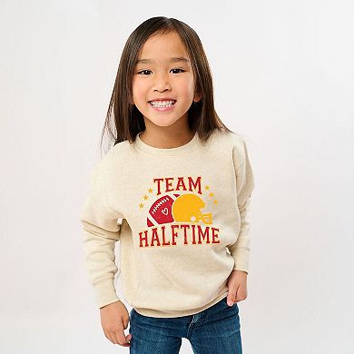 Team Halftime Distressed - Red Toddler Graphic Sweatshirt