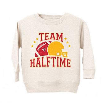 Team Halftime Distressed - Red Toddler Graphic Sweatshirt