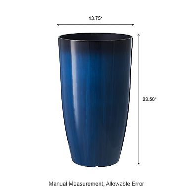 Glitzhome 23.5"H Set of 2 Oversized Faux Ceramic Tall Plastic Planter
