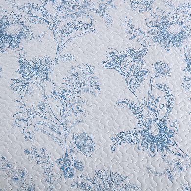 Marcielo 3 Piece Printed Floral Quilt Set Lightweight Bedspread Set
