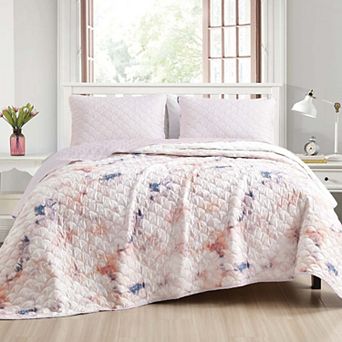 Marcielo 3 pc Printed Quilt Set Lightweight Bedspread Set