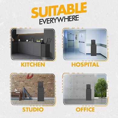 31 Gallon Outdoor Hideaway Trash Can Resin Outside Trash