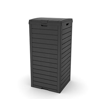 31 Gallon Outdoor Hideaway Trash Can Resin Outside Trash