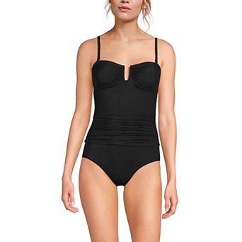 Women's Lands' End D-Cup Bandeau Tankini Top