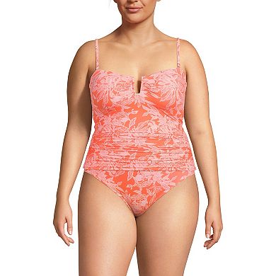 Plus Size Lands' End Slender U-Wire Multiway Swim Top