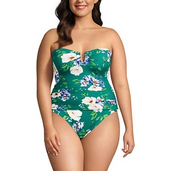 Plus Size Lands' End Slender U-Wire Multiway Swim Top