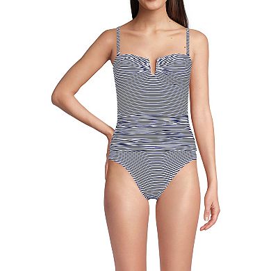 Women's Lands' End Slender Suit U-Wire Tankini Top