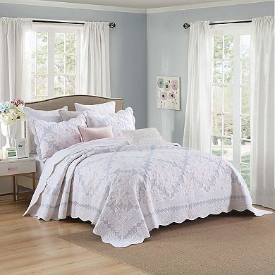 Marcielo 3-Piece 100% Cotton Geometric Splicing Oversized Bedspread SetLightweight Quilt Set