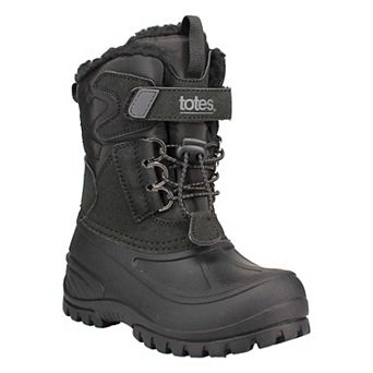 Totes Boys Noah Winter Boots Lace-Up Insulated Snow Boots