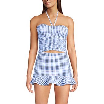 Women's Lands' End Ruched Halter Tankini Top