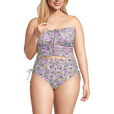 Plus Size Lands' End Size Ruched Halter Tankini Top