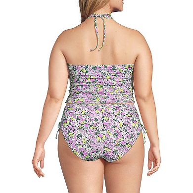 Plus Size Lands' End Size Ruched Halter Tankini Top