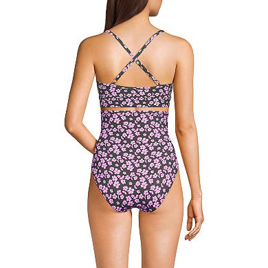 Women's Lands' End Slender Suit Pleated Tankini Top