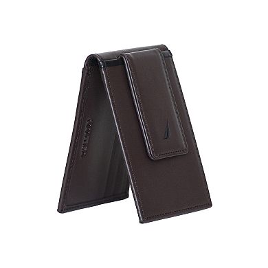 Men's Nautica Pop Color Leather RFID-Blocking Front Pocket Wallet
