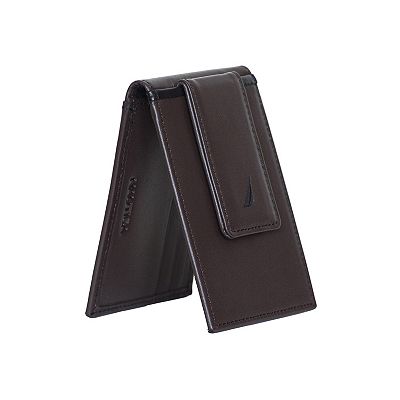 Men's Nautica Pop Color Leather RFID-Blocking Front Pocket Wallet