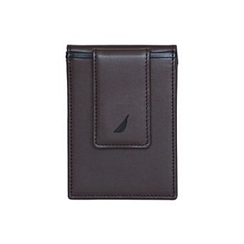 Men's Nautica Pop Color Leather RFID-Blocking Front Pocket Wallet