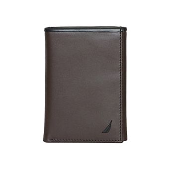 Men's Nautica Pop Color RFID-Blocking Leather Trifold Wallet