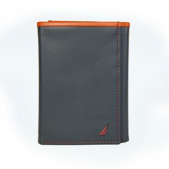 Men's Nautica Pop Color RFID-Blocking Leather Trifold Wallet