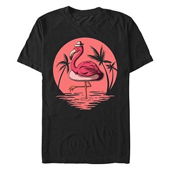 Big & Tall Flamingo Summer Chilling Graphic Tee