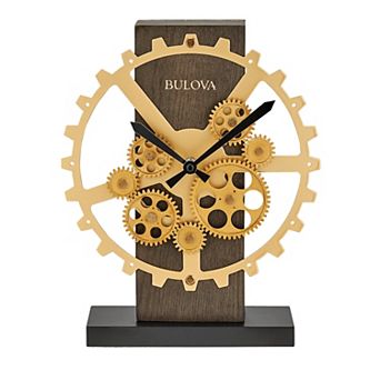 Bulova B8905 Moving Cogs Accent Tabletop Clock