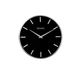 Bulova C4849 Metro Black 16" Wall Clock