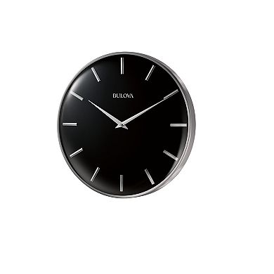 Bulova C4849 Metro Black 16" Wall Clock