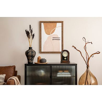 Bulova B7467 Hardwick Brown Walnut Tabletop Clock