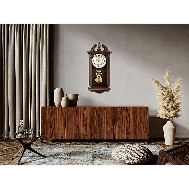 Bulova C1517 Saybrook Brown Cherry Wall Clock