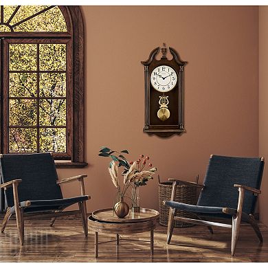 Bulova C1517 Saybrook Brown Cherry Wall Clock
