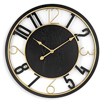Sorbus 24" Modern Wall Clock - Sleek Design, Analog Display